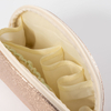 Large Pink Leather Hanging Toiletry Wash Bag Travel Make Up Organiser Rose Gold Cosmetic Bag For Women, Girls