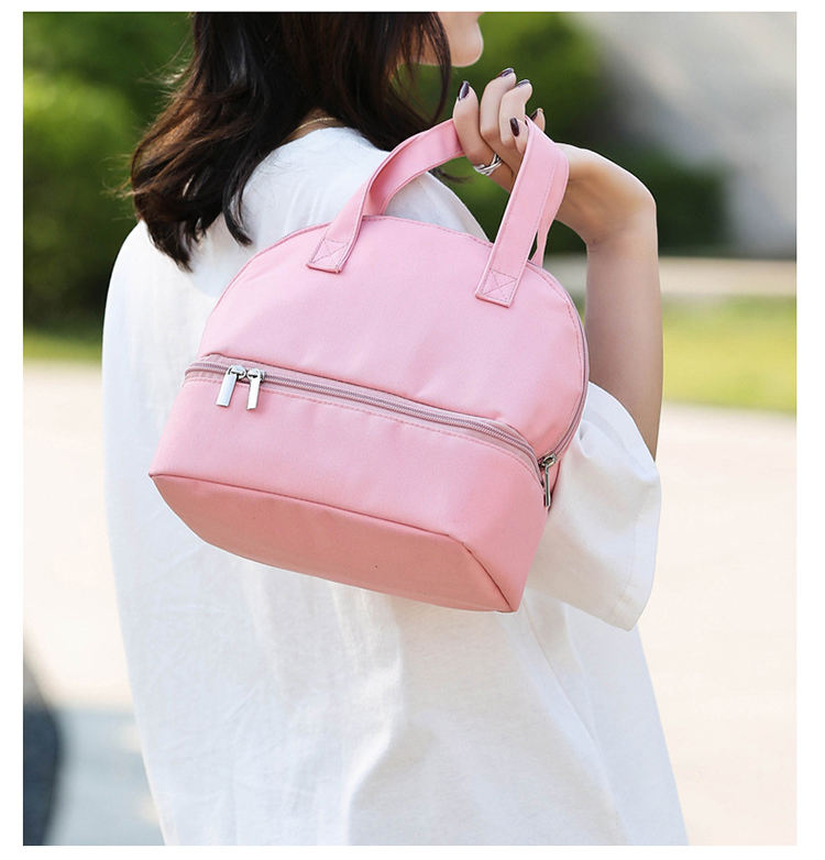 Breathable double layer easy carry ice cooler bag lunch double layer breast milk storage cooler bag for working mom