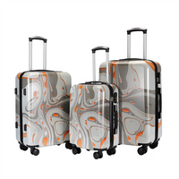 Custom Wholesale ABS Luggage Bag 20 24 28 Inch Hard Shell Women Travel Koffer Baggage PC Suitcase