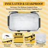 Insulated Picnic Basket Leak-Proof Collapsible Cooler Bag 26L Grocery Basket with Lid 2 Sturdy Handles