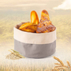 Bread Basket Homemade Bread Organic Cotton Reusable Bread Bag with Fresh-keeping Linen Bag for Bakery