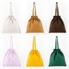 Wholesale Eco Friendly Degradable Draw String Tote Bag Blank Cotton Drawstring Bag Black Custom Logo