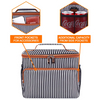 Leakproof Reusable Insulated Cooler Lunch Bag Office Work Picnic Hiking Beach Lunch Box Organizer with Adjustable Shoulder S