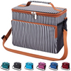 Leakproof Reusable Insulated Cooler Lunch Bag Office Work Picnic Hiking Beach Lunch Box Organizer with Adjustable Shoulder S