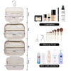 Solid Color Large Hanging Toiletry Bag Travel Makeup Bag Cosmetic Organizer for Women And Girls
