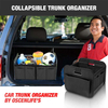 Car Trunk Organizer With Foldable Lid For Suv Collapsible Cargo Organizer With Foldable Compartments,Reinforced Handles