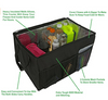 custom logo car trunk organizer with lid heavy duty collapsible car organizer storage with multi cooler compartment