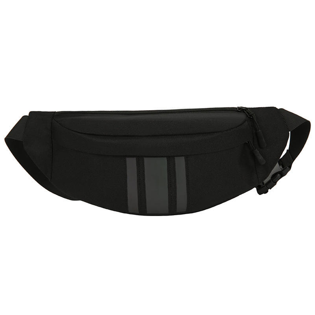 Manufacturers Wholesale Fashion Reflective Strip Design Multi-layer Pocket Fanny Packs One Shoulder Waist Bag