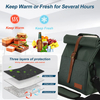 Insulated Rolltop Lunch Bag Multi-Pocket Adjustable Shoulder Strap For Work Office Picnic Outdoor Lunch Cooler Bag