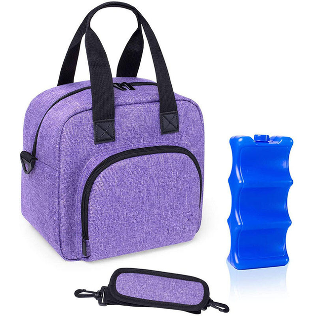 Leakproof Baby Bottle Tote Bag Insulated Breastmilk Cooler Bag Lunch Tote Bag Reusable Gel Ice Pack Women