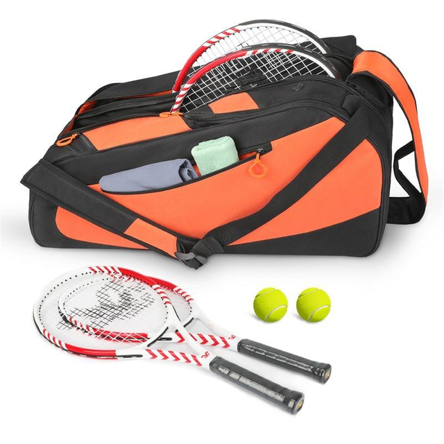 Factory Manufacturing Backpack Portable Fitness Badminton Racquet Sports Bag Wet And Dry Separation Tennis Bag
