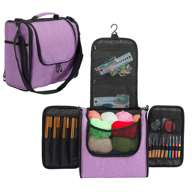 Amazon Popular Portable Multifunctional Sewing Machine Hand-knitted Yarn Crochet Sewing Kit Needle And Thread Storage Bag