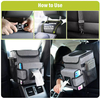 Car Trash Receptacle With Lid Holder Leak Proof Car Parts Trash Receptacle And Storage Bag