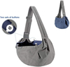 Portable Dog Travel Sling Crossbody Walking Pet Shoulder Bag with Phone Zipper Pocket Adjustable Buckle