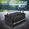 Collapsible Car Trunk Organizer Foldable Trunk Organizer Cooler Car Boot Storage Organizer with Lid Travel Toy Accessories
