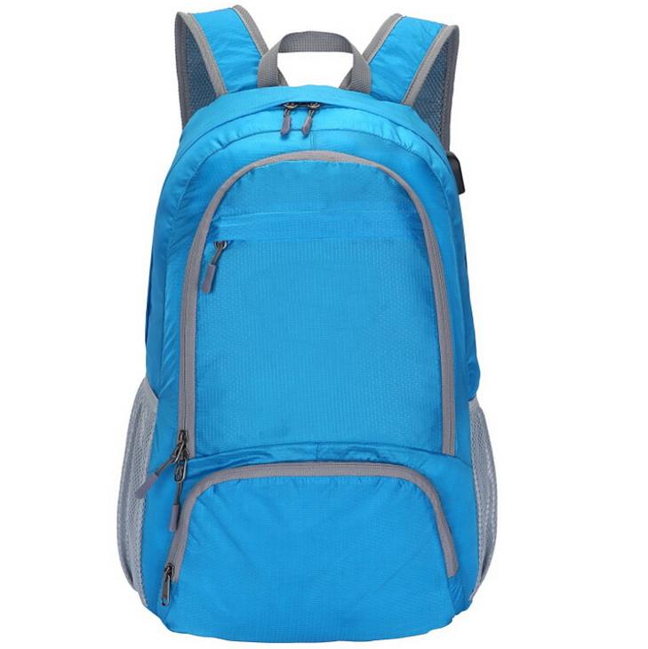 Waterproof Lightweight Foldable Packable USB Backpack for Travel Hiking