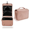 Luxury PU Travel Cosmetic Case Hanging Toiletry Bag Multipurpose Makeup Organizer With Waterproof PVC Pockets