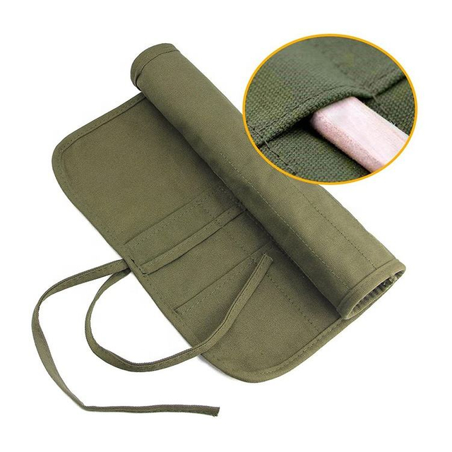 Portable Multifunctional Tool Package Rolling Bag Canvas Garden Tool Roll Bag Bonsai Tool Roll Storage Bag