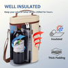 Picnic Reusable Portable Bottle Carrier Cooler Bag Custom 2 Bottle Wine Bag Insulated