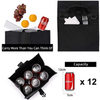 Premium Men Boys Reusable Cotton Insulated Bag Fitness Sport Gym Eco Friendly Crossbody Lunch Bag Black