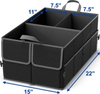 Collapsible Multi Compartment Car Trunk Organizer Foldable Car Seat Back Organizer Car Trunk Organizer Box