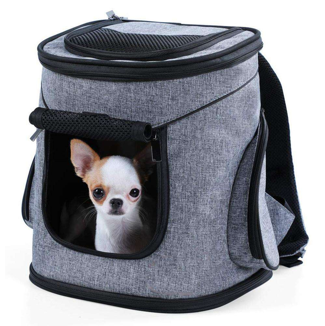 Soft-Sided Pet Backpack Carrier, Working Travel Pet Bags with Window