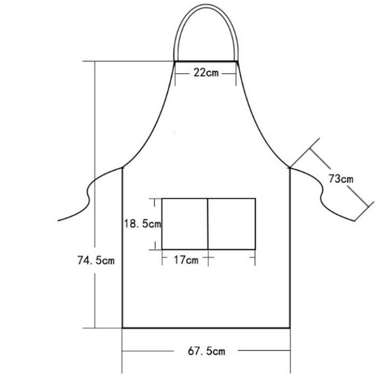 Stylish heavy duty denim apron custom logo jeans apron with pockets