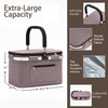 Large Picnic Basket Foldable Insulated Insulated Bag for Picnic, Food Delivery, Grocery Shopping,