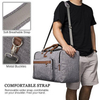 Mens Duffle Bag Travel Business Weekend Bag with Leather Trim