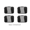 Wholesale Black 6 Pcs Set Packing Cubes Travel Luggage Packing Organizers Custom Logo
