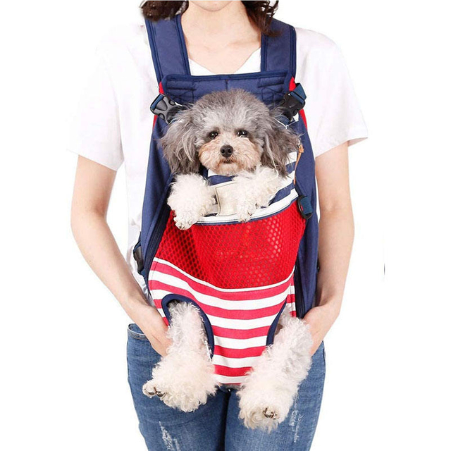 Hiking Travel Camping Medium Large Dogs Legs Out Pet Carrier Bag Backpacks with Adjustable Front Dog