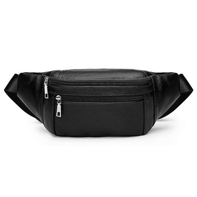 Custom Waterproof Sling Crossbody Chest Pillow Bum Belt Bags Genuine Leather Men Fanny Pack Waist Bag