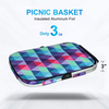 Beach Picnic Basket. Thermal Insulation - Portable Folding Shopping Basket, Cooler, Grocery Bag, Be Suitable for Outdoor Trips