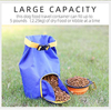 Roll Top Portable Pet Food Container Water Resistant Dog Kibble Storage Tote Bag For Outdoor Camping Travel