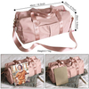 Fancy Ladies Gym Sport Bag With Shoes Compartment Waterproof Big Weekend Overnight Travel Duffel Bag