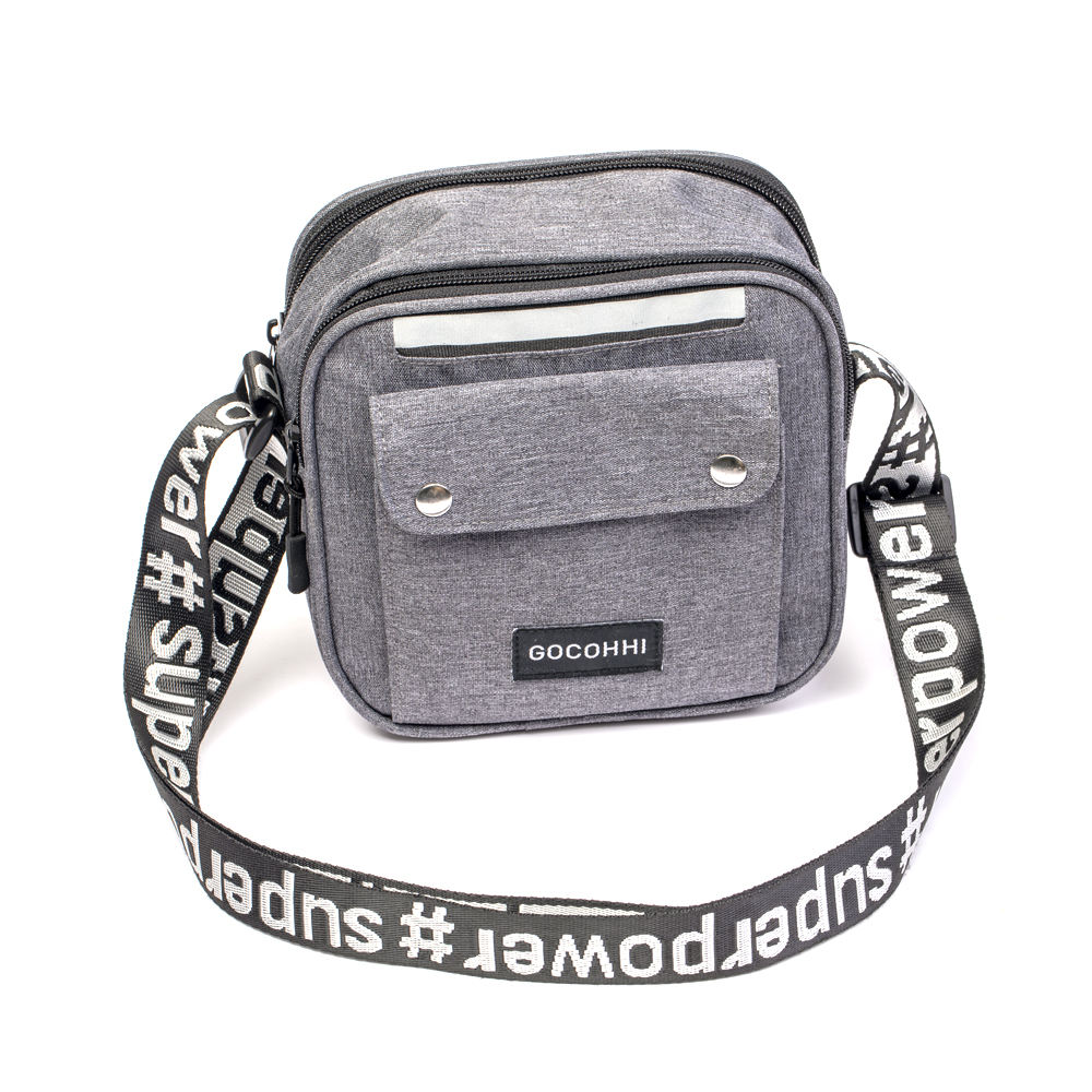 Newest Promotional Traveling Crossbody Messenger Bag Grey Men Design Messenger Bag