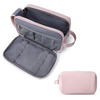 Custom Portable Small Organizer Cosmetic Bags for Women Waterproof Compact Pink Travel Toiletry Bag