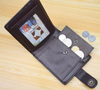 custom promotional slim men leather wallet rfid blocking credit card pu leather thin pocket wallet