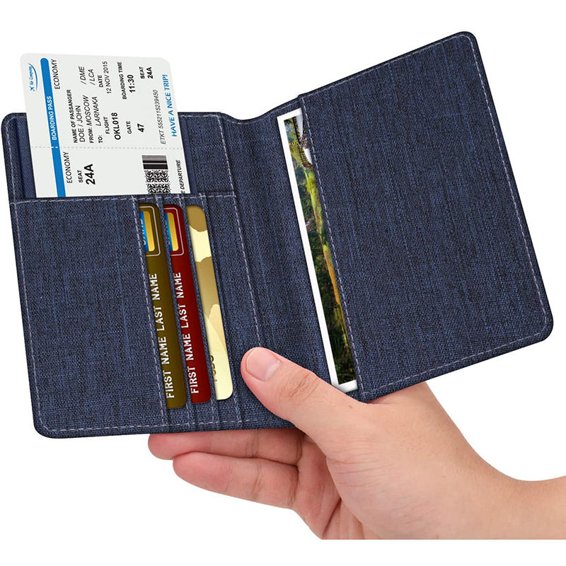 Travel Wallet RFID Blocking Document Organizer Bag, Custom Nylon Fabric Family Passport Holder For Women&Men