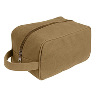Promotional Portable Canvas Toiletry Travel Organizer Bag for Men Large Cosmetic And Shaving Dopp Kit Bag