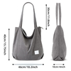 Hot Sale In Stock Custom High Quality Pouch Fashion Shoulder Cotton Corduroy Tote Bag With Handle
