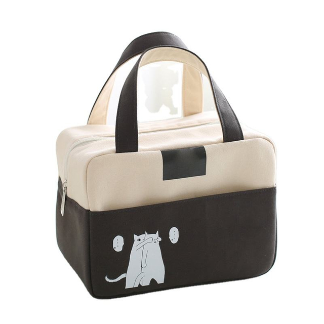 Portable Custom Logo Thermal Insulation Small Lunch Cooler Bag Insulated Thermal Lunch Tote Bag with Front Pocket