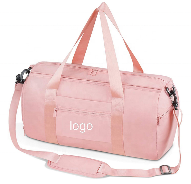 Multifunctional Girls Dance Gym Sport Bag with Wet PVC Pocket Custom Outdoor Portable Waterproof Nylon Duffel Bag