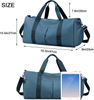 Outdoor Blue Oxford Fabric Sports Travel Duffel Bag Gym Bags With Shoe Compartment For Women And Men