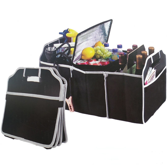 Car Boot Organizer Bag Non-woven Multi-function Expandable Trunk Organiser Vehicle Storage Folding Car Boot Organizer Bag