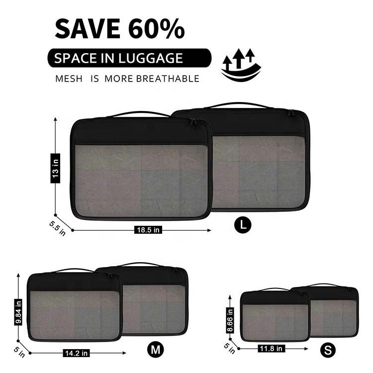 large space 6 pack clothes storage set bag organizer suitcase personalized travel compression packing cubes