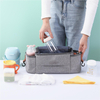 Heavy Duty Stroller Organizer Bag Universal Stroller Accessories Bag with 2 Cup Holders Multiple Pouches for Bottle Diaper