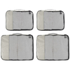 large capacity 4 pack compression luggage suitcase organizer lightweight travel shoes packing cube set