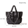Lightweight Gray Oversize Tote Travel Bag Causal Pouch Cotton Toiletry Large Quilted Puffy Tote Bag for Women