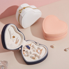 Cute Heart Shape Ladies Jewelry Gift Packaging Storage Box Ring Earring Necklace Jewellery Set Organizer